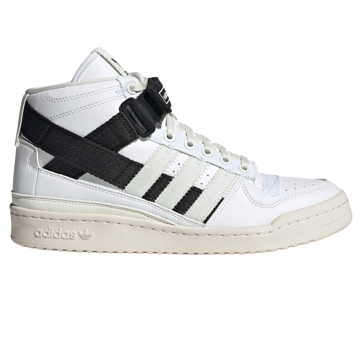adidas Originals Forum Mid Parley Shoes - White Black - ViaductClothing -  -  