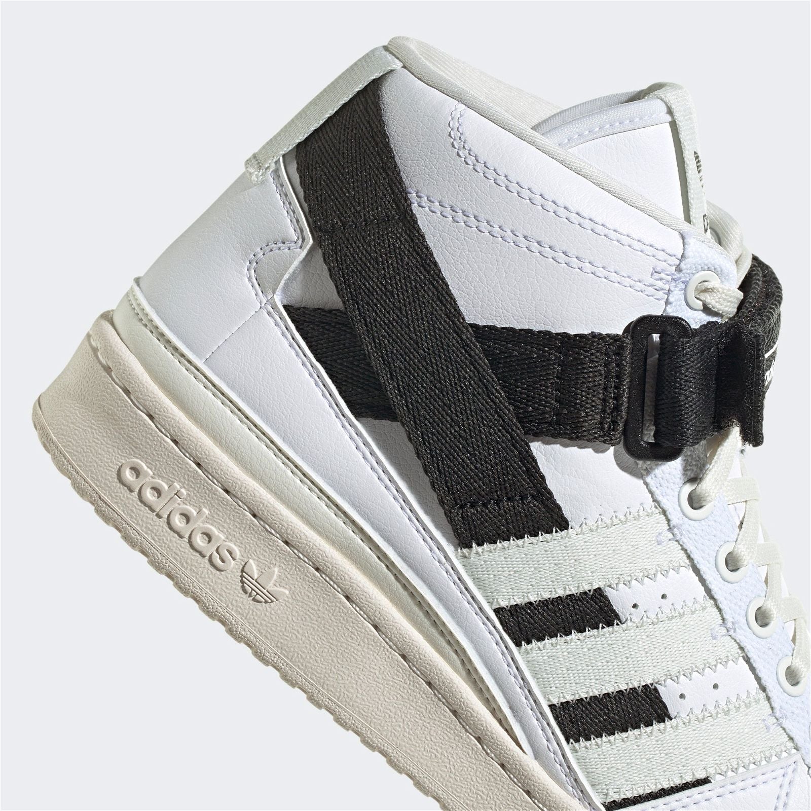 adidas Originals Forum Mid Parley Shoes - White Black - ViaductClothing -  -  