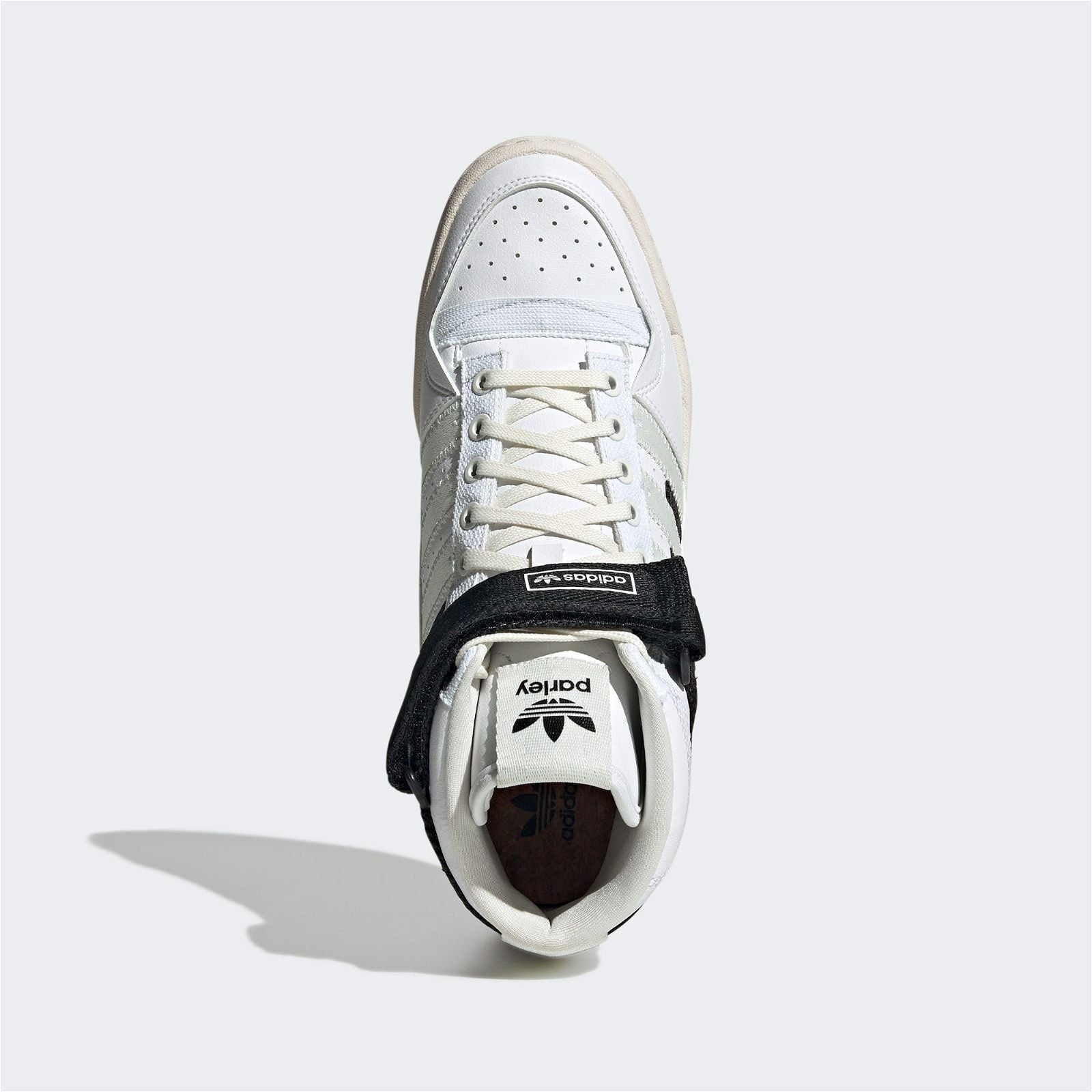 adidas Originals Forum Mid Parley Shoes - White Black - ViaductClothing -  -  