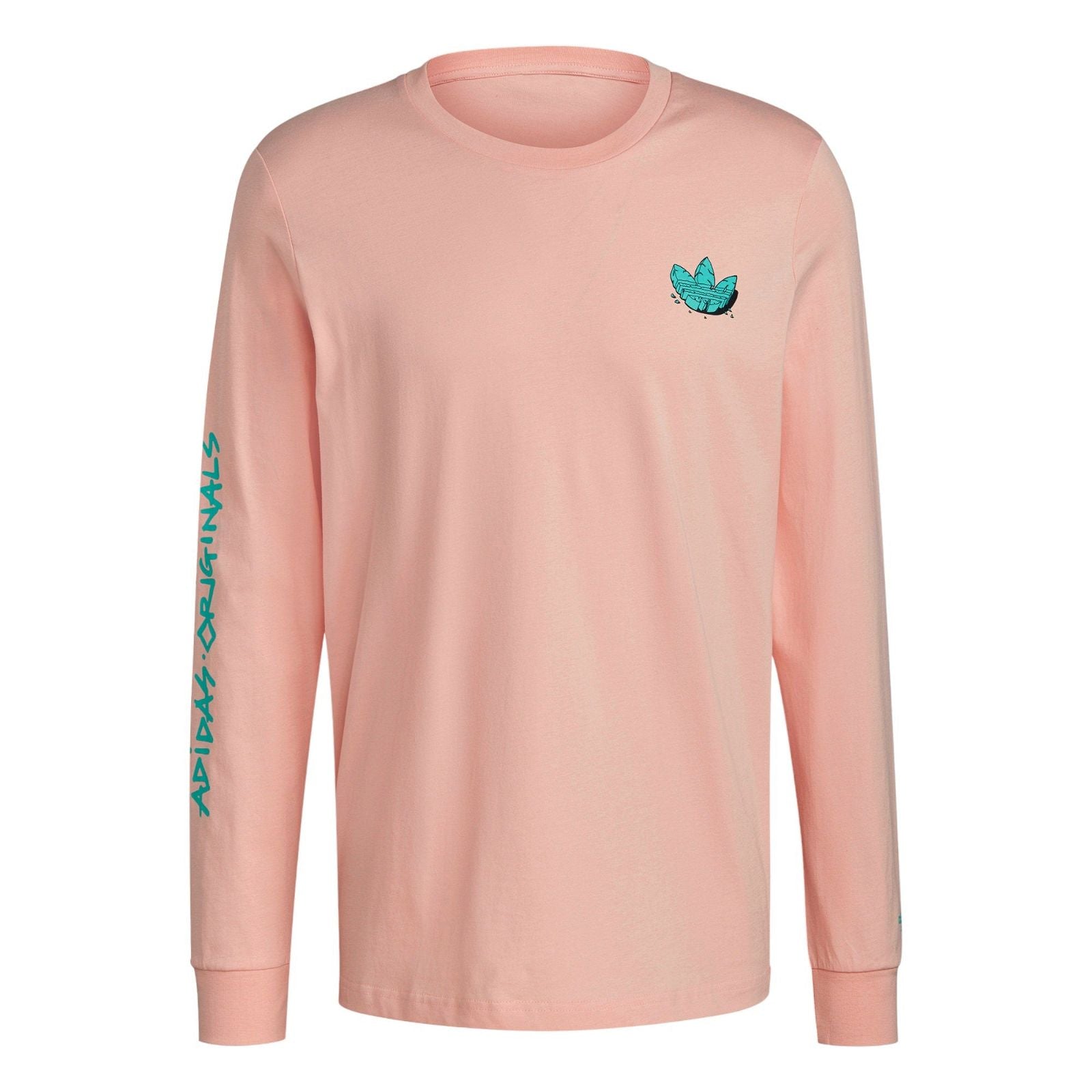 adidas Originals Funny Dino Long Sleeve T-Shirt - Pink - ViaductClothing -  -  