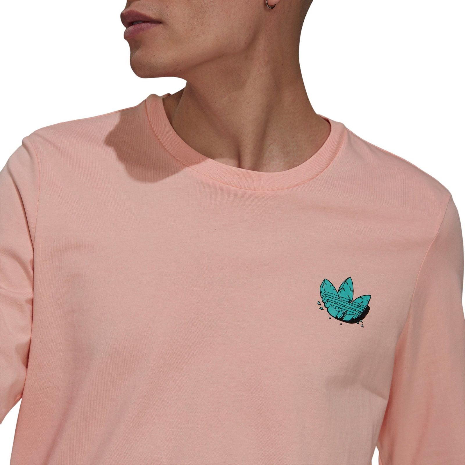 adidas Originals Funny Dino Long Sleeve T-Shirt - Pink - ViaductClothing -  -  