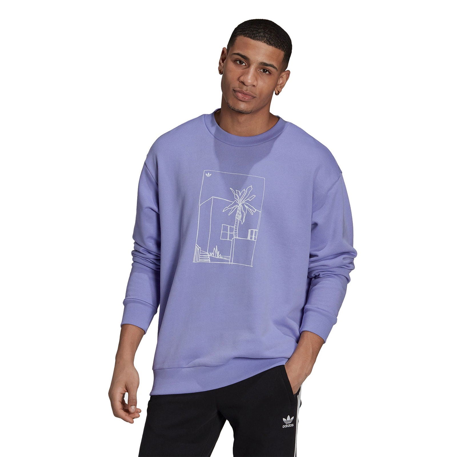 Men's adidas originals graphic crew sweatshirt cheap