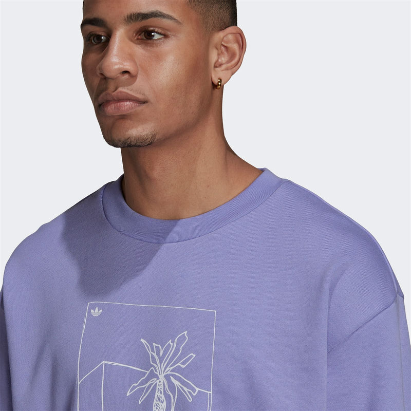 adidas Originals Graphic Crew Sweatshirt Purple