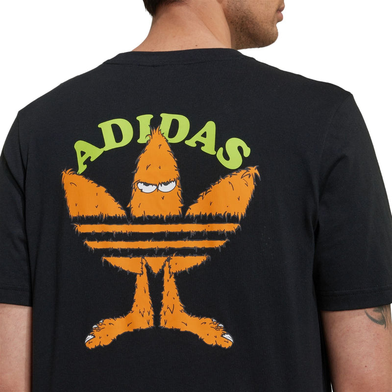 adidas Originals Graphic Fun Trefoil T-Shirt - Black - ViaductClothing -  -  