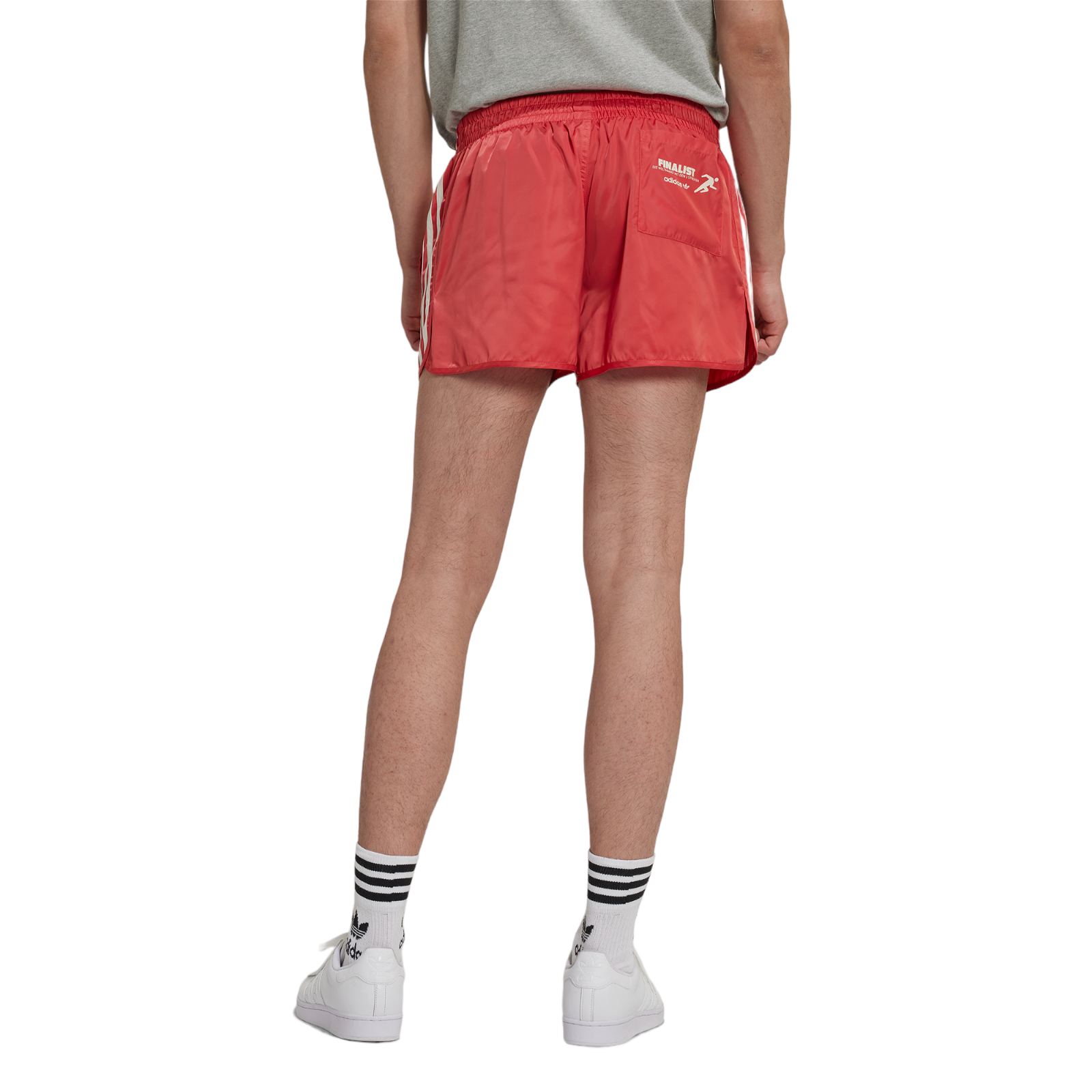 adidas Originals Graphic Mellow Ride Club Satin Retro Shorts - Red - ViaductClothing -  -  