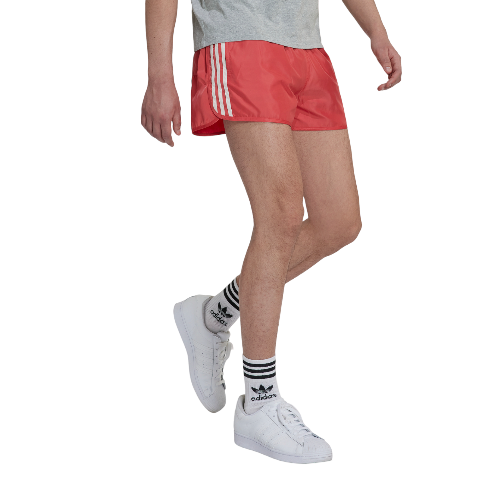 adidas Originals Graphic Mellow Ride Club Satin Retro Shorts - Red - ViaductClothing -  -  