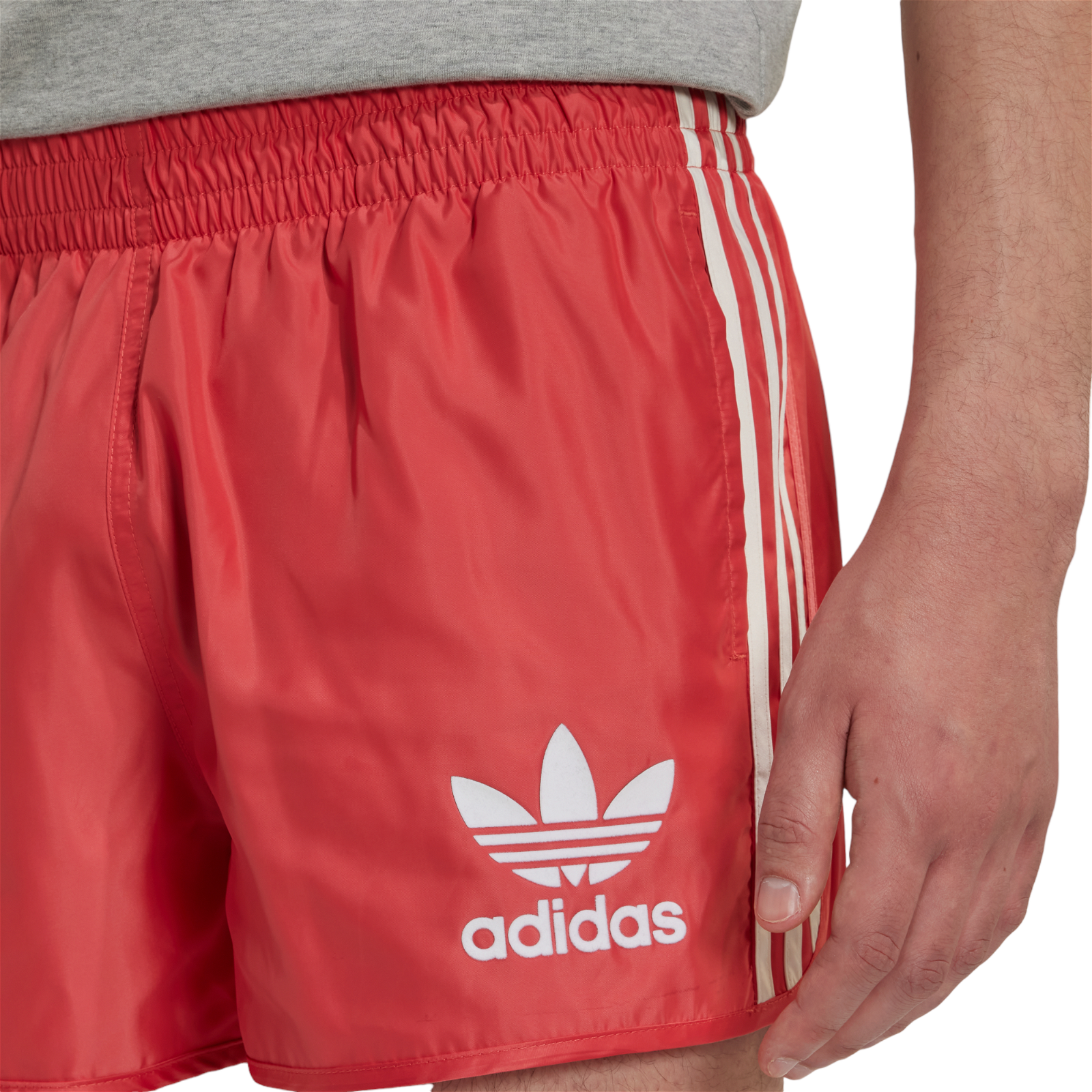 adidas Originals Graphic Mellow Ride Club Satin Retro Shorts - Red - ViaductClothing -  -  