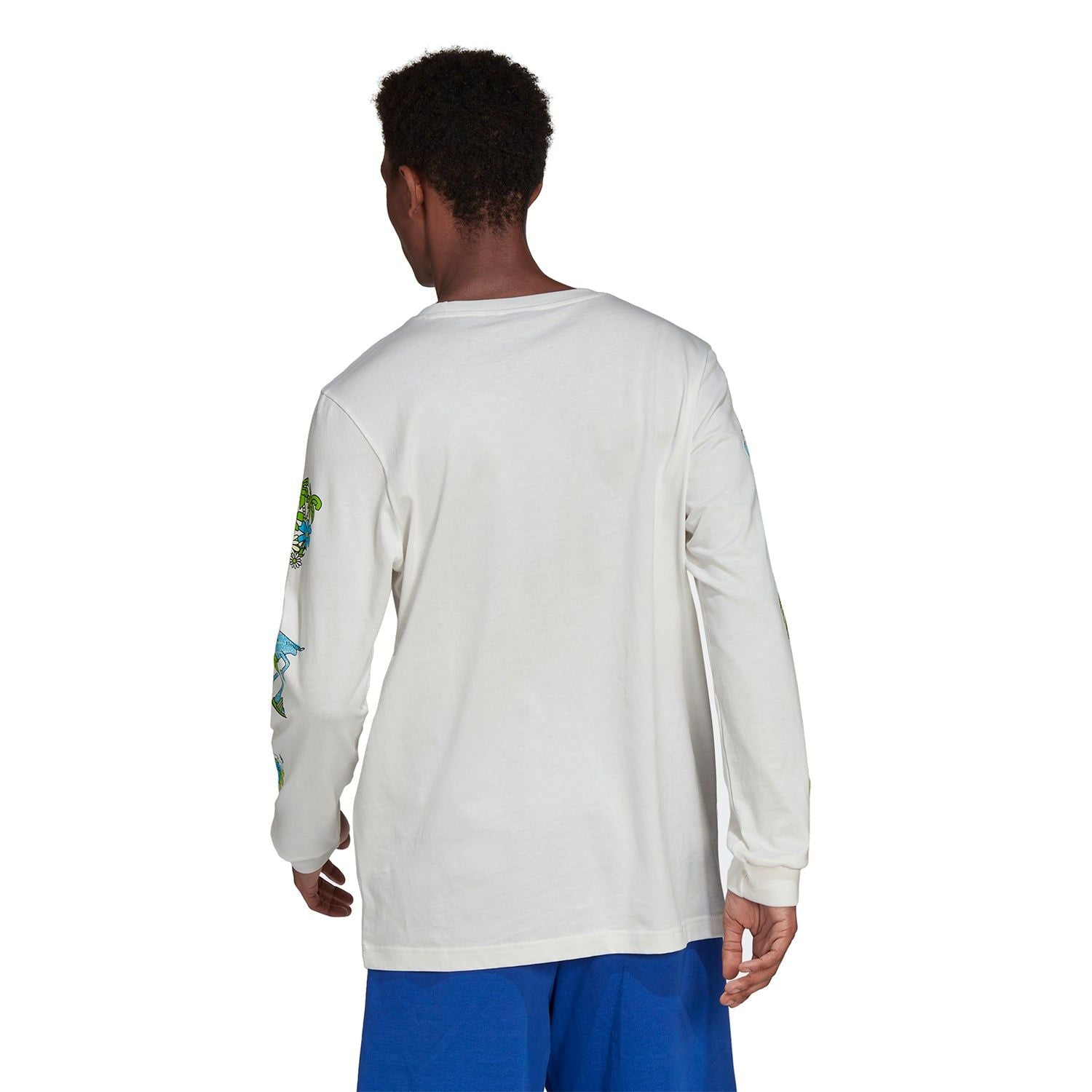 adidas Originals Graphic Stoked Fish Long Sleeve T-Shirt - White - ViaductClothing -  -  