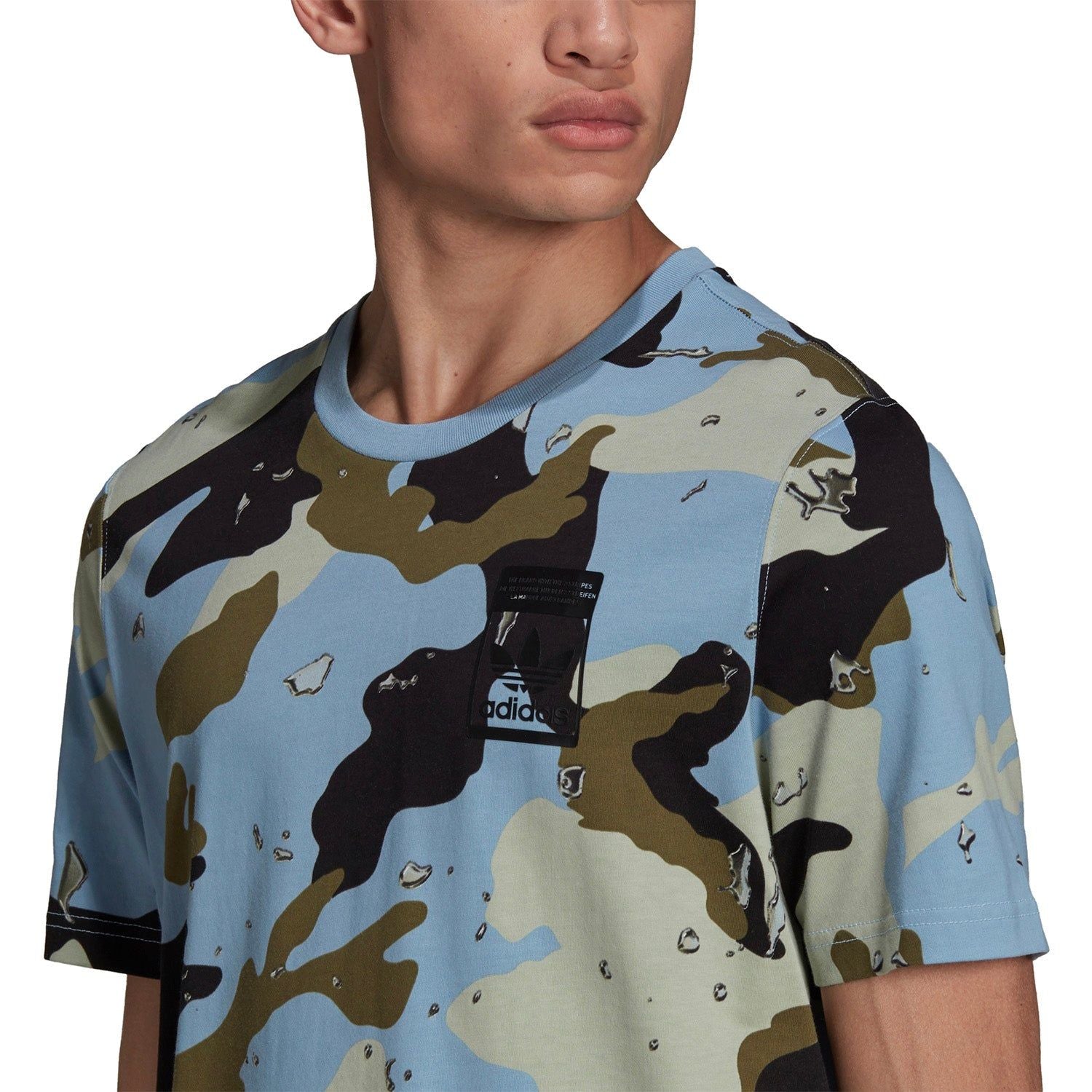 adidas Originals Graphics Camo Allover Print Tee - Ambient Sky Blue - ViaductClothing -  -  