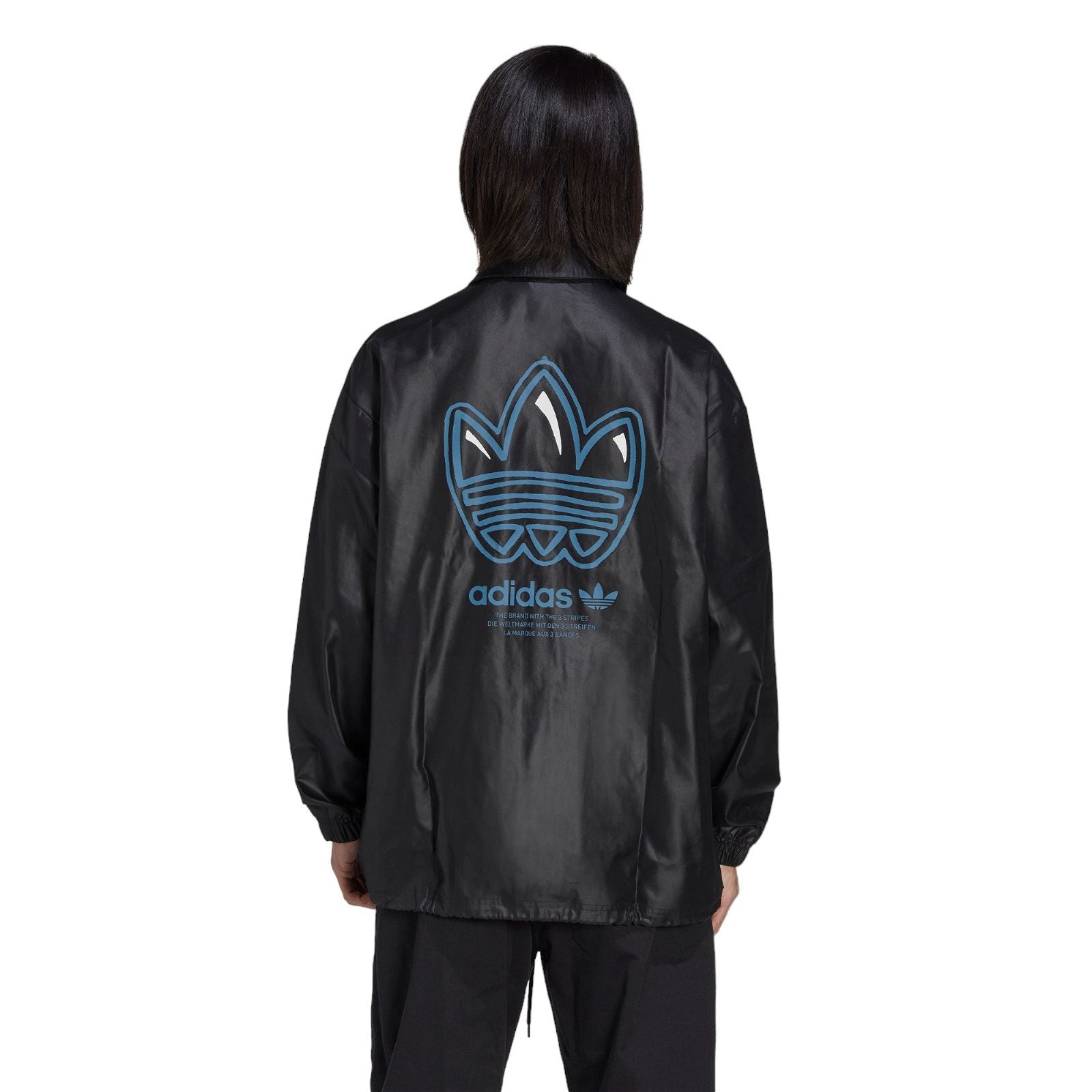 Adidas hooded coach jacket hotsell