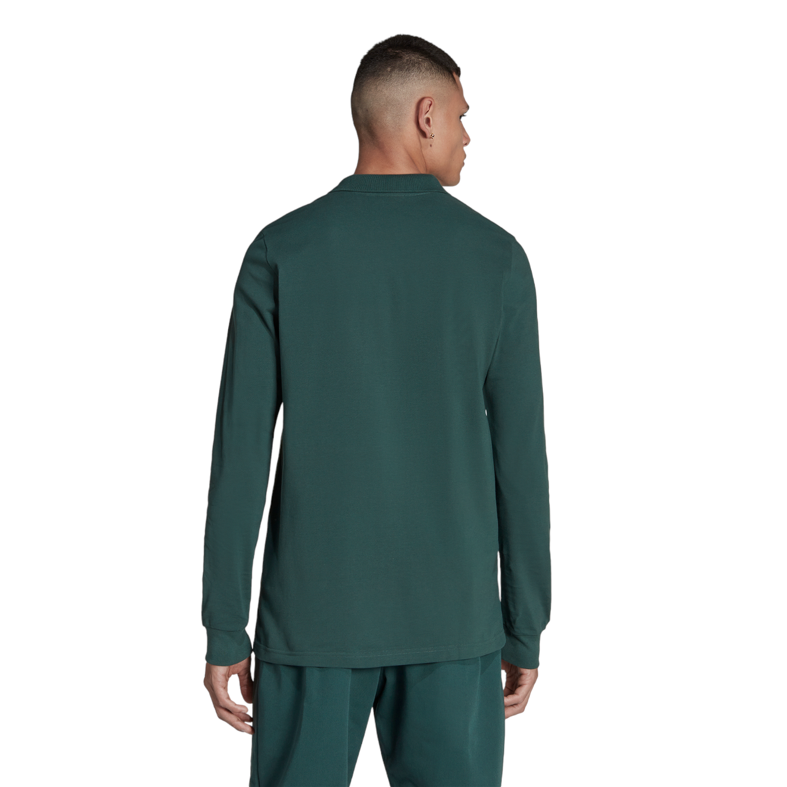 adidas Originals Graphics Campus Long Sleeve Polo Shirt - Green - ViaductClothing -  -  