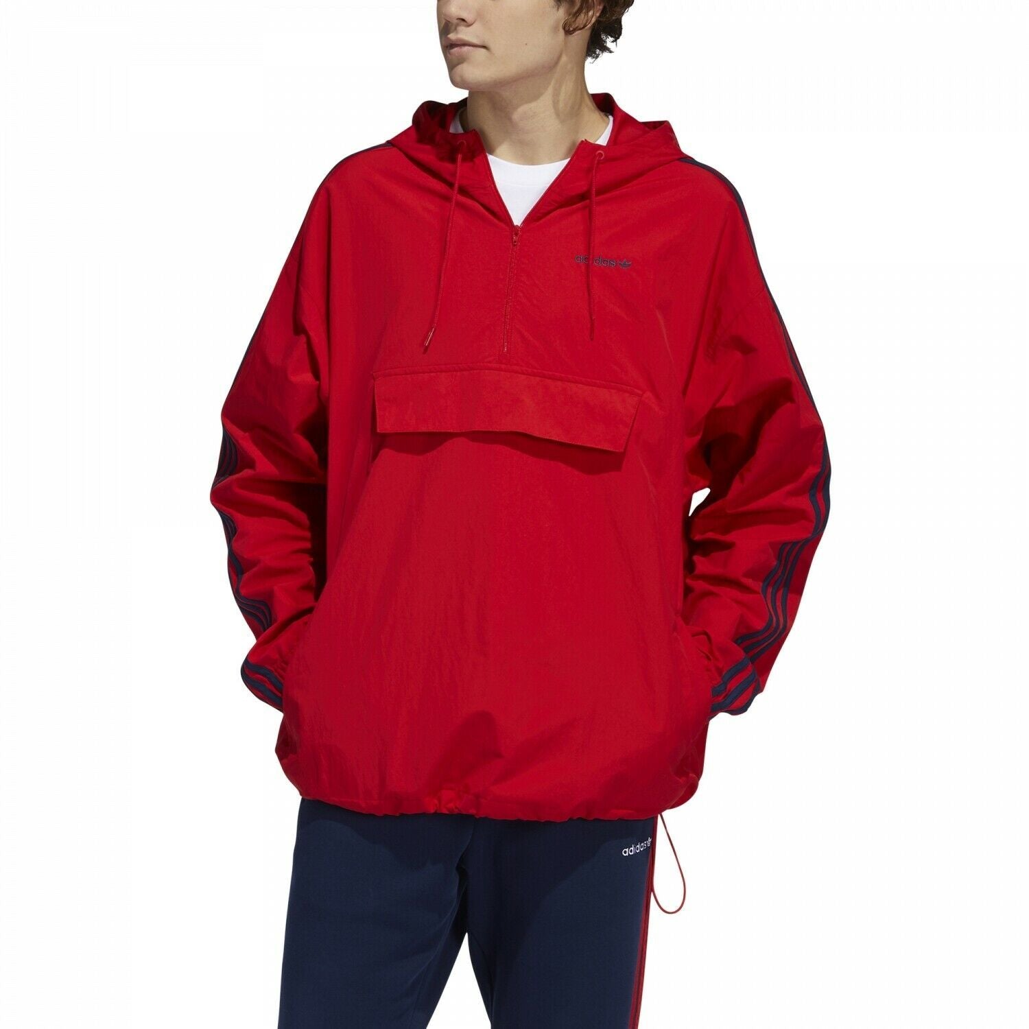adidas Originals Half Zip Anorak - Red - ViaductClothing -  -  