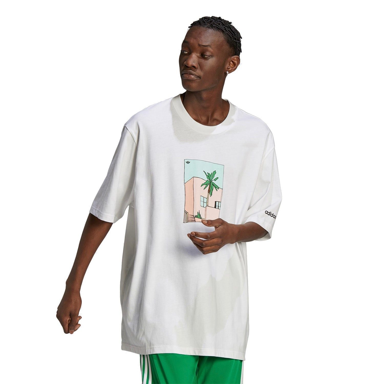 adidas Originals Hand-Drawn T-Shirt - White - ViaductClothing -  -  