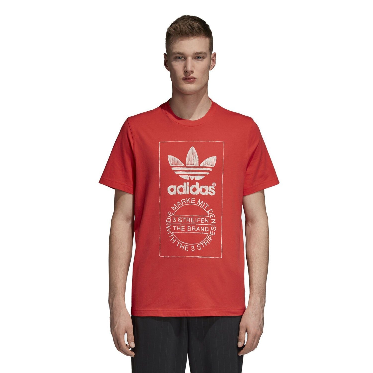 adidas Originals Hand Drawn Tee - Orange - ViaductClothing -  -  