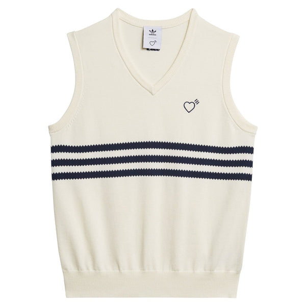 流行 - Vest Knit Made Human Originals adidas White GM4631 - トップス