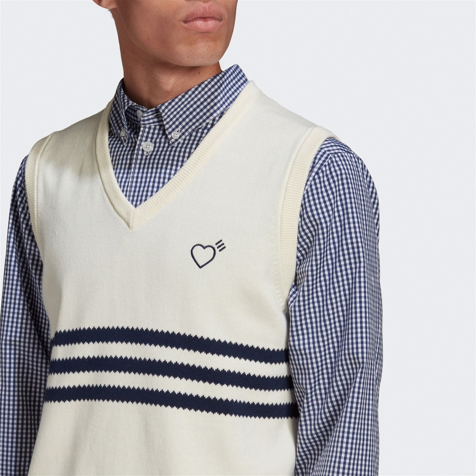 adidas Originals Human Made Knit Vest - White - ViaductClothing -  -  