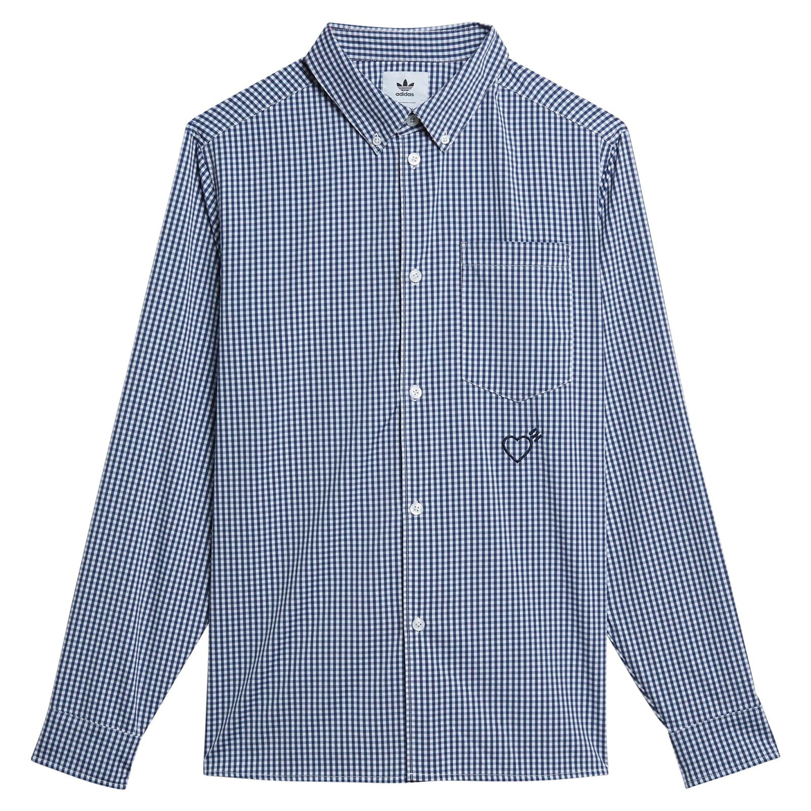 adidas Originals Human Made Long Sleeved Shirt - Blue - ViaductClothing -  -  