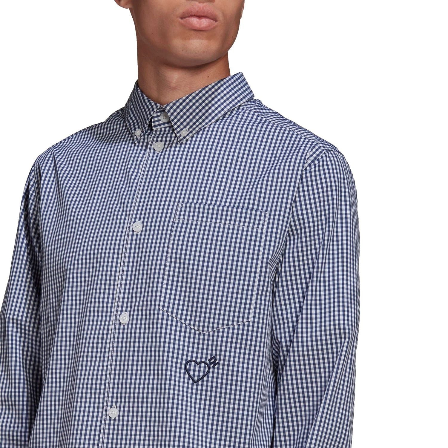 adidas Originals Human Made Long Sleeved Shirt - Blue - ViaductClothing -  -  
