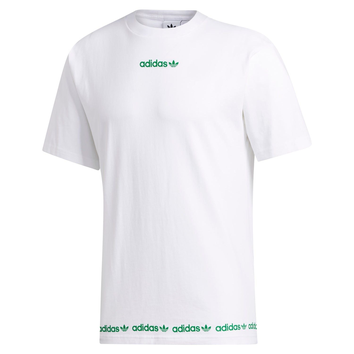 adidas Originals Linear Logo Repeat Short Sleeve Tee - White - ViaductClothing -  -  