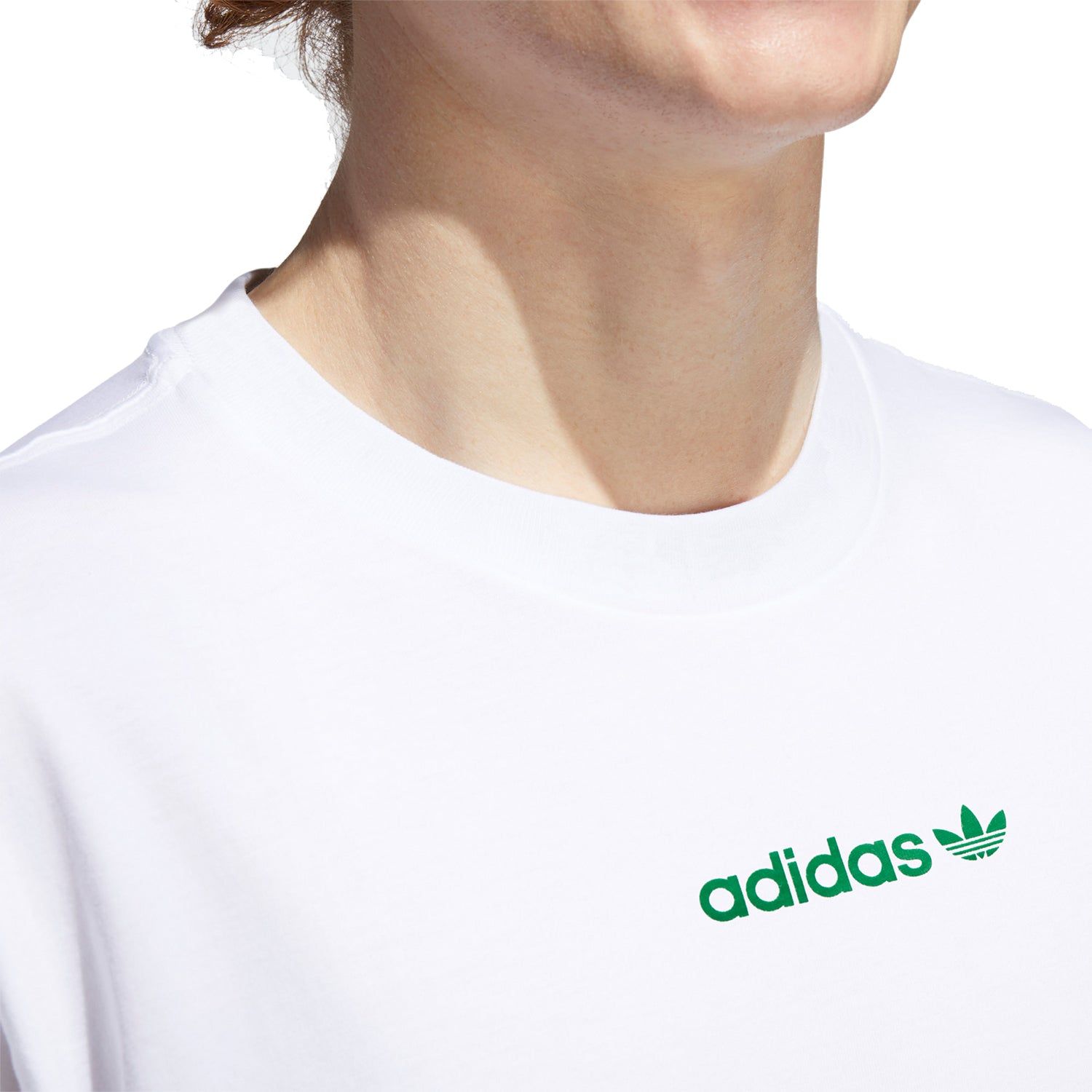 adidas Originals Linear Logo Repeat Short Sleeve Tee - White - ViaductClothing -  -  