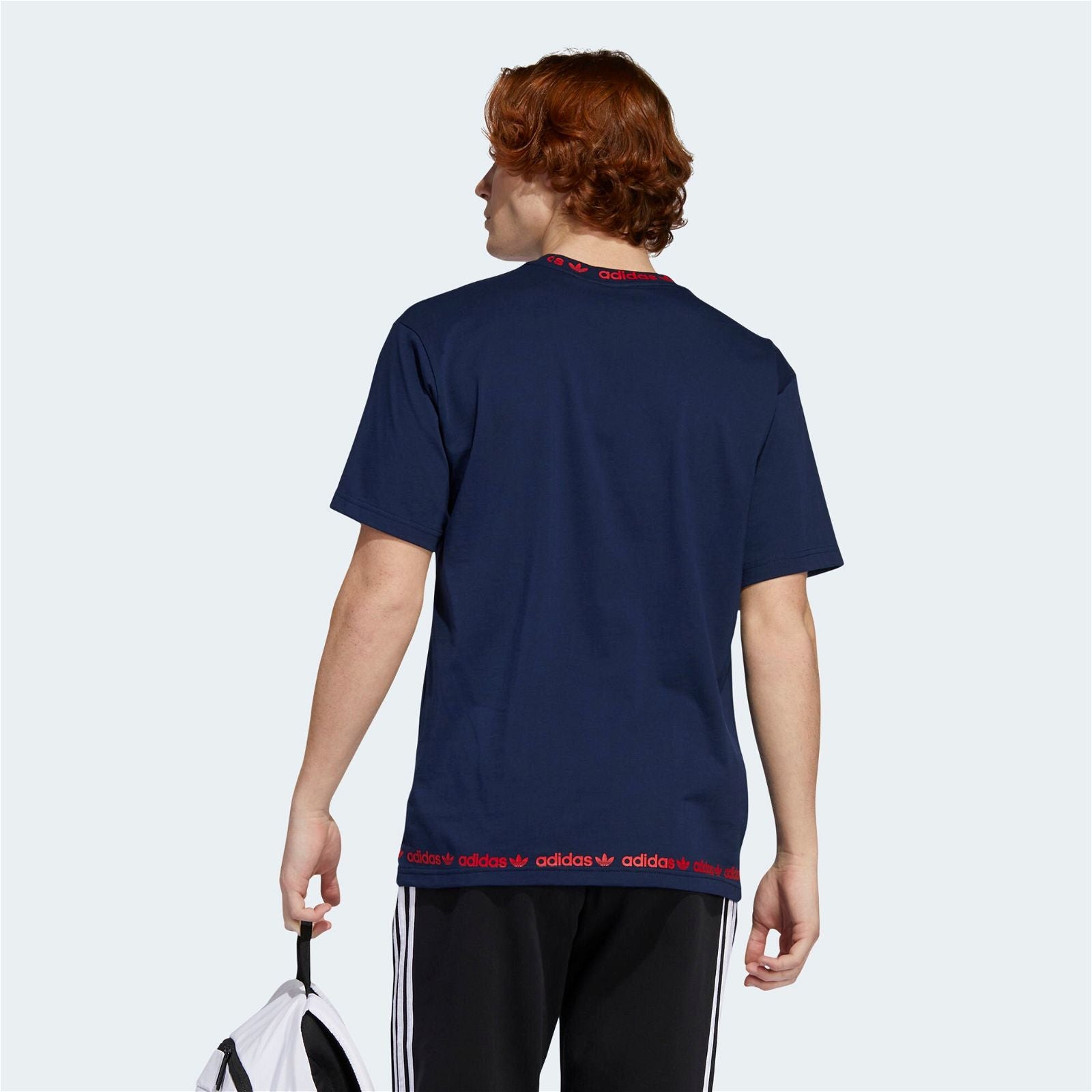 adidas Originals Linear Logo Repeat T-Shirt - Navy - ViaductClothing -  -  