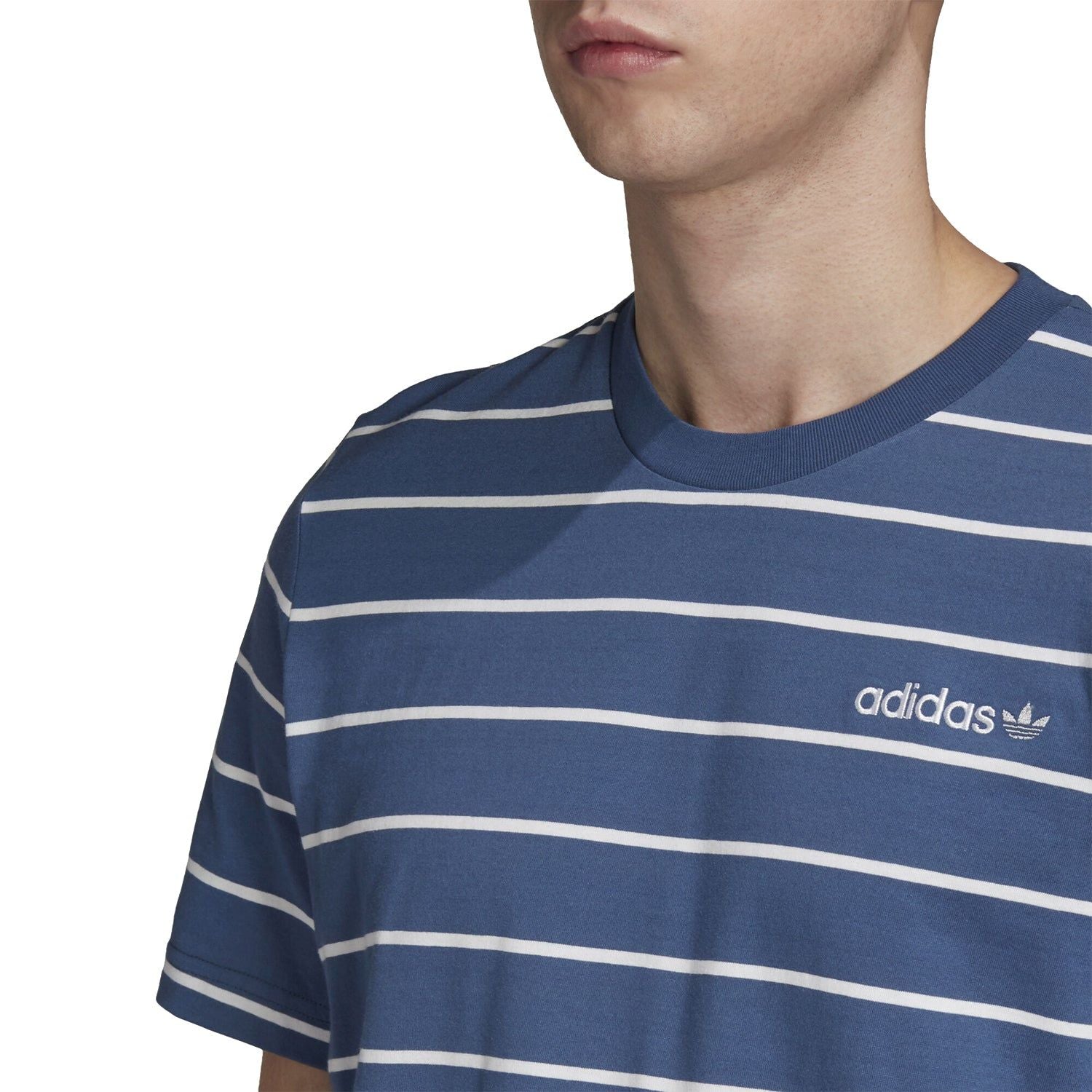 adidas Originals Linear Stripe T-Shirt - Blue - ViaductClothing -  -  