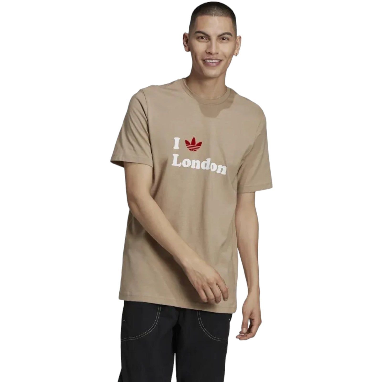 adidas Originals London Trefoil T-Shirt - Beige - ViaductClothing -  -  