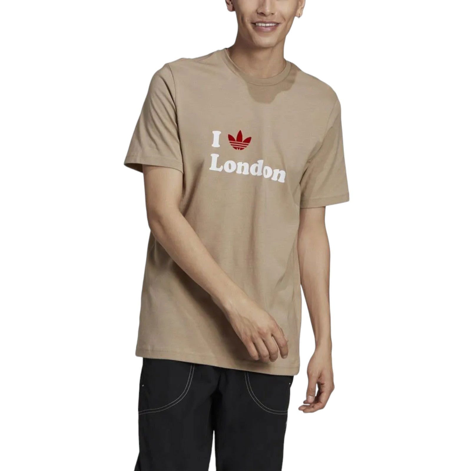 adidas Originals London Trefoil T-Shirt - Beige - ViaductClothing -  -  