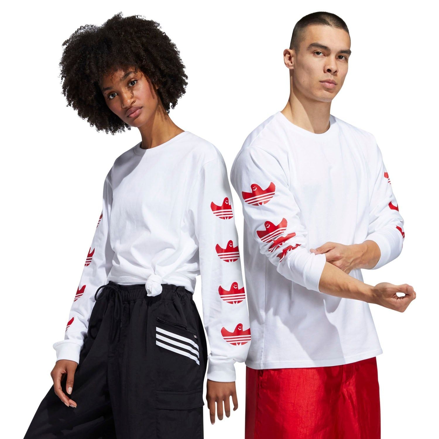 adidas Originals Long Sleeve Shmoo Tee - White - ViaductClothing -  -  
