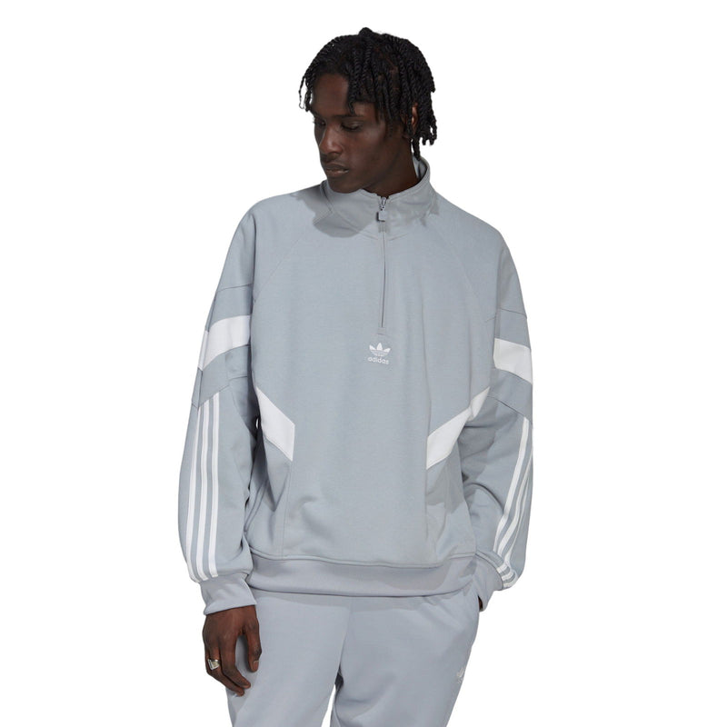 adidas Originals Men s Rekive Half Zip Sweatshirt Grey HK7335 ViaductClothing