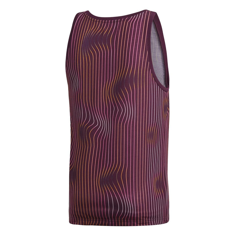 adidas Originals Men s Warped Stripes Tank Top Burgundy ViaductClothing