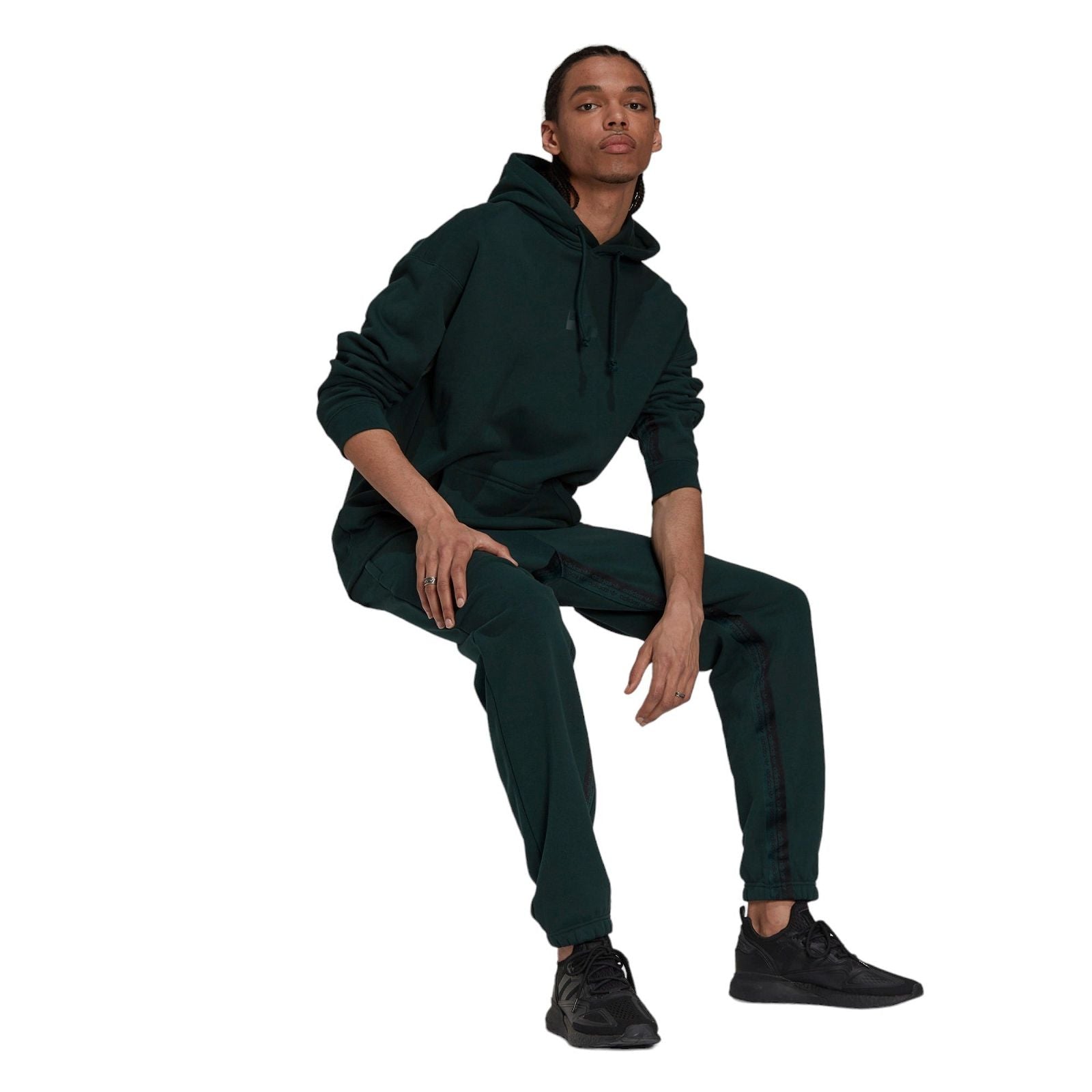 adidas Originals Mens R.Y.V. Loose Fit Hoodie - Green Night - ViaductClothing -  -  