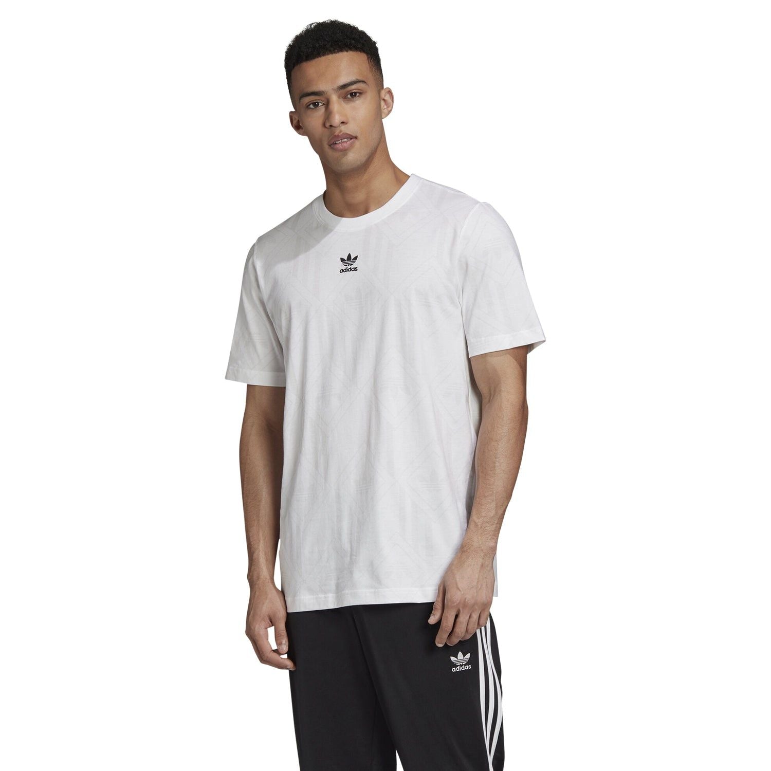 adidas Originals Monogram T-Shirt - White - ViaductClothing -  -  