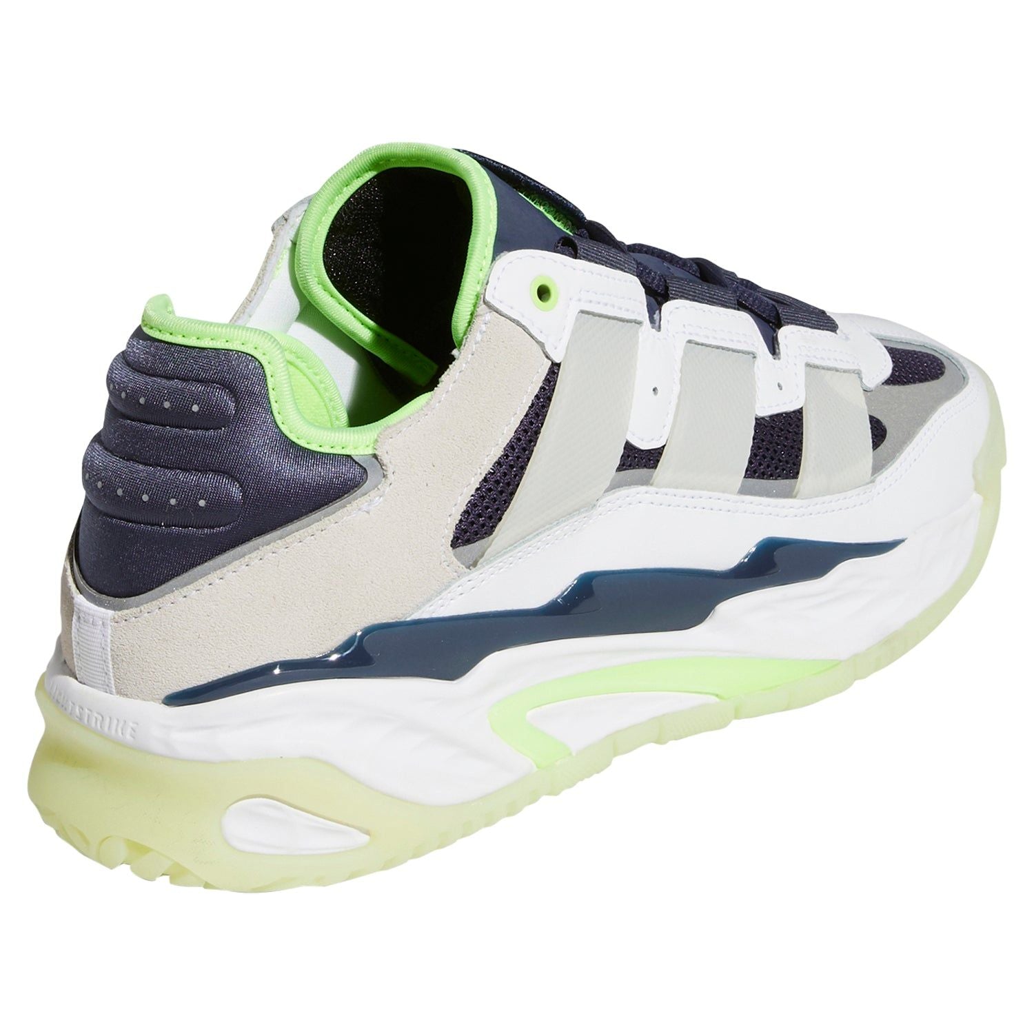 adidas Originals Niteball Shoes - White, Navy & Green - ViaductClothing -  -  