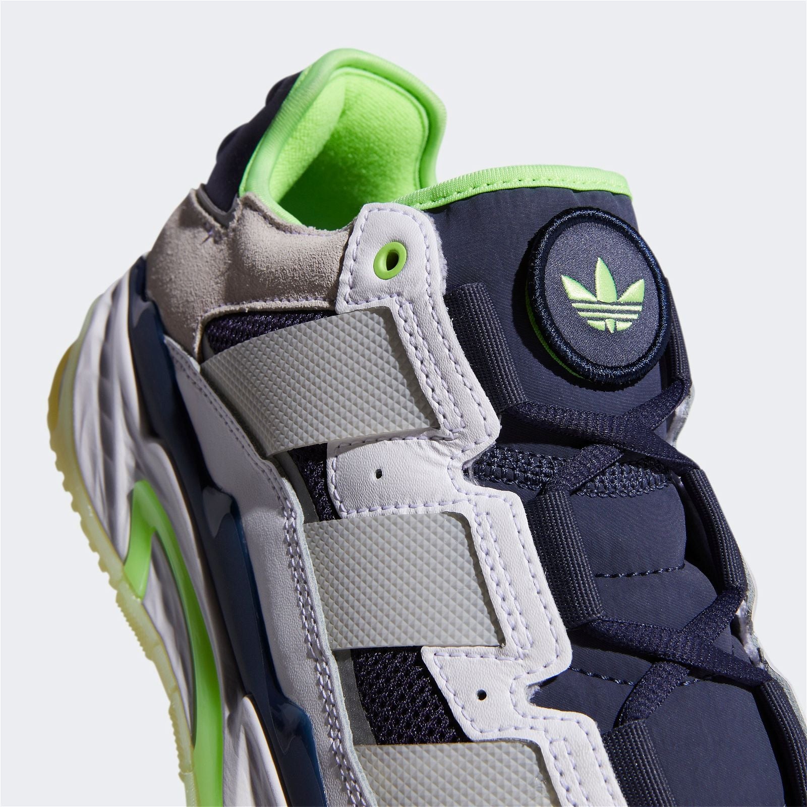 adidas Originals Niteball Shoes - White, Navy & Green - ViaductClothing -  -  