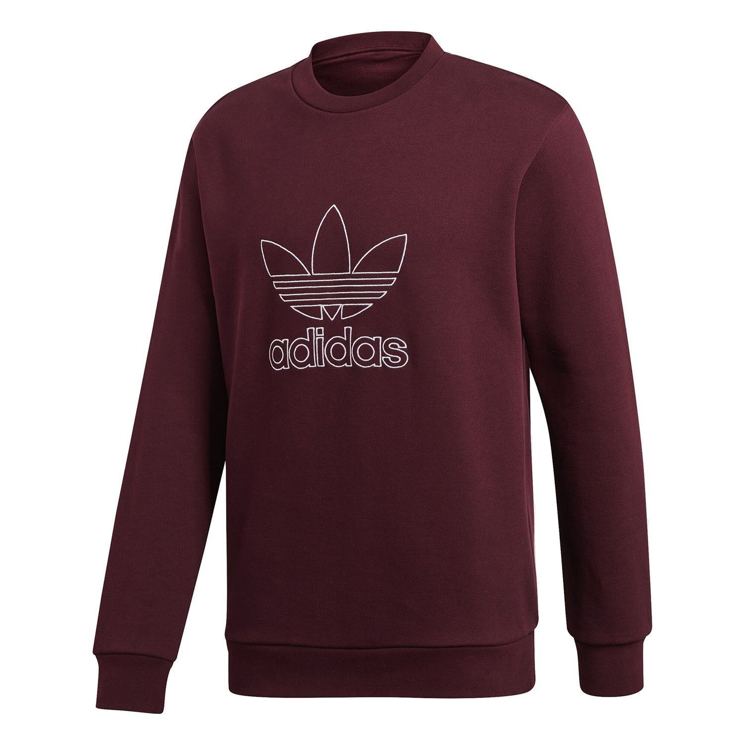 adidas Originals Outline Crew Sweatshirt - Maroon - ViaductClothing -  -  