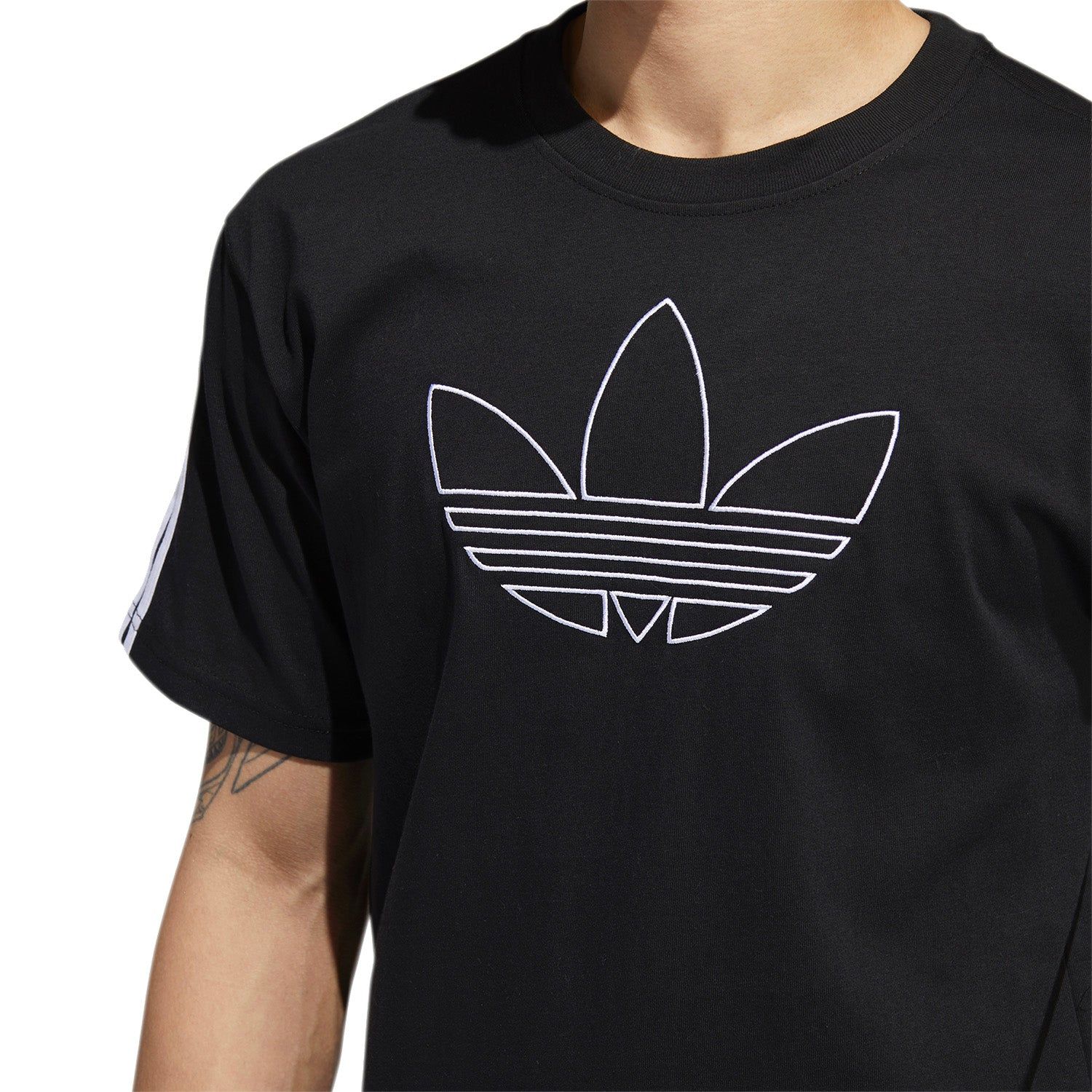 adidas Originals Outline Trefoil Tee - Black - ViaductClothing -  -  