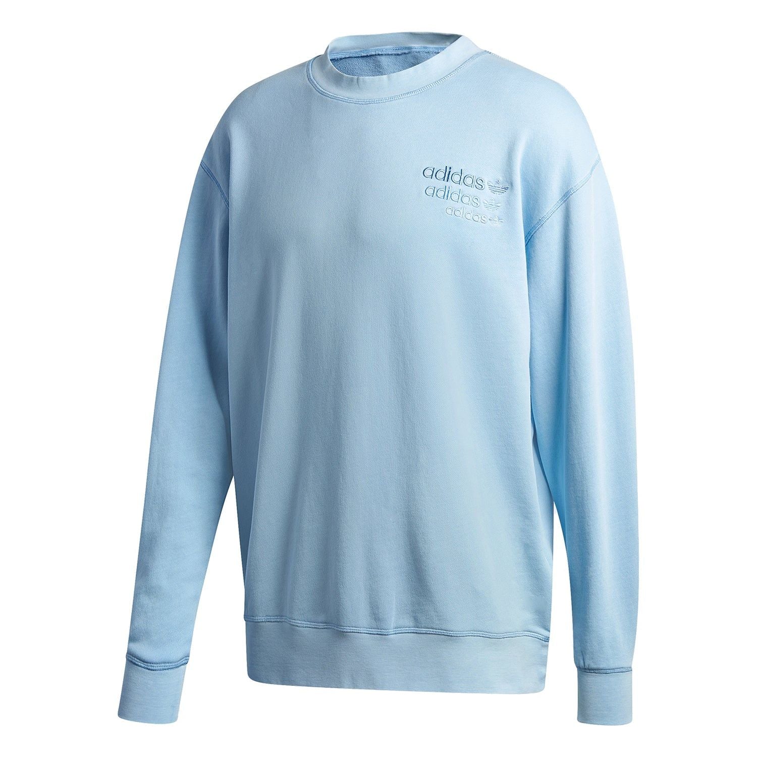 adidas Originals Overdyed Crew Sweatshirt - Blue - ViaductClothing -  -  