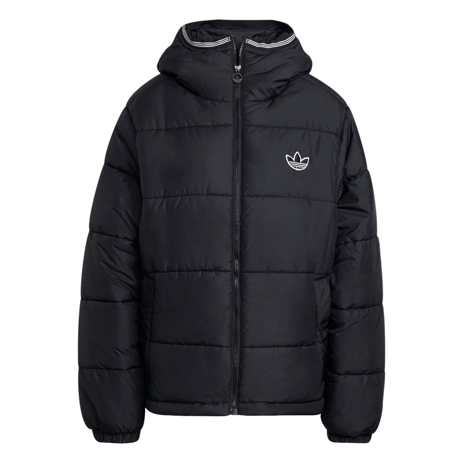 adidas Originals Padded Hooded Puffer Jacket - Black - ViaductClothing -  -  