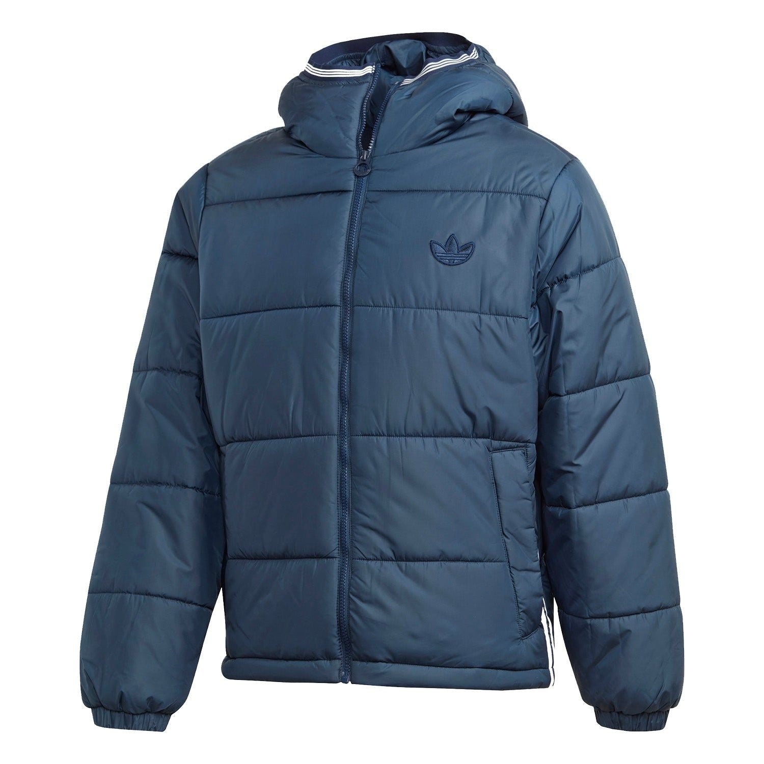 adidas Originals Padded Hooded Puffer Jacket - Blue - ViaductClothing -  -  