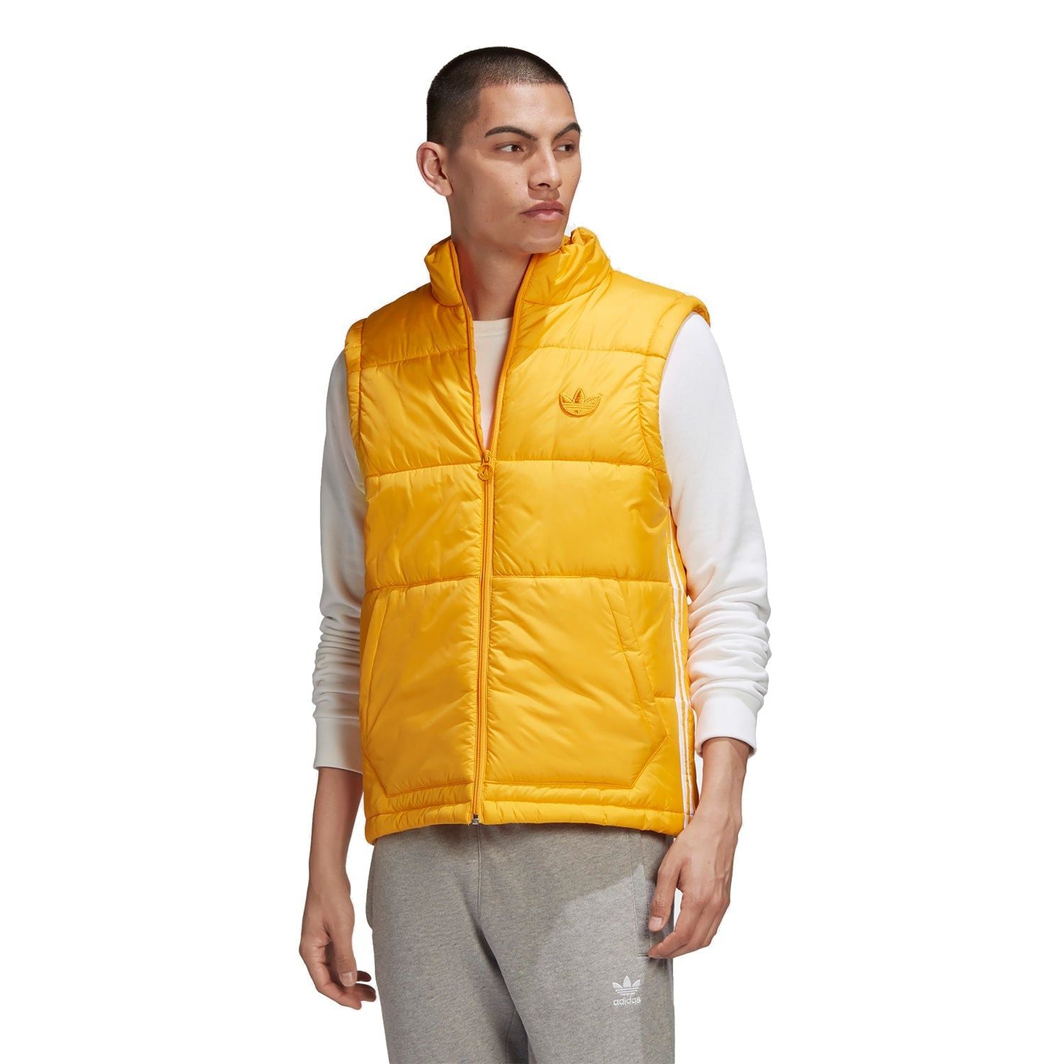 adidas Originals Padded Puffer Gilet - Gold Yellow - ViaductClothing -  -  