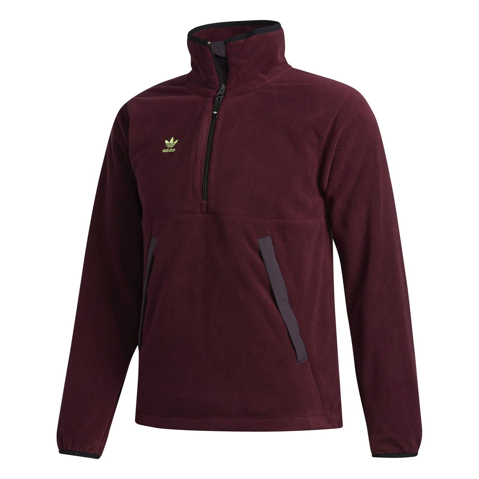 adidas Originals Polar Anorak Fleece Jacket - Burgundy - ViaductClothing -  -  