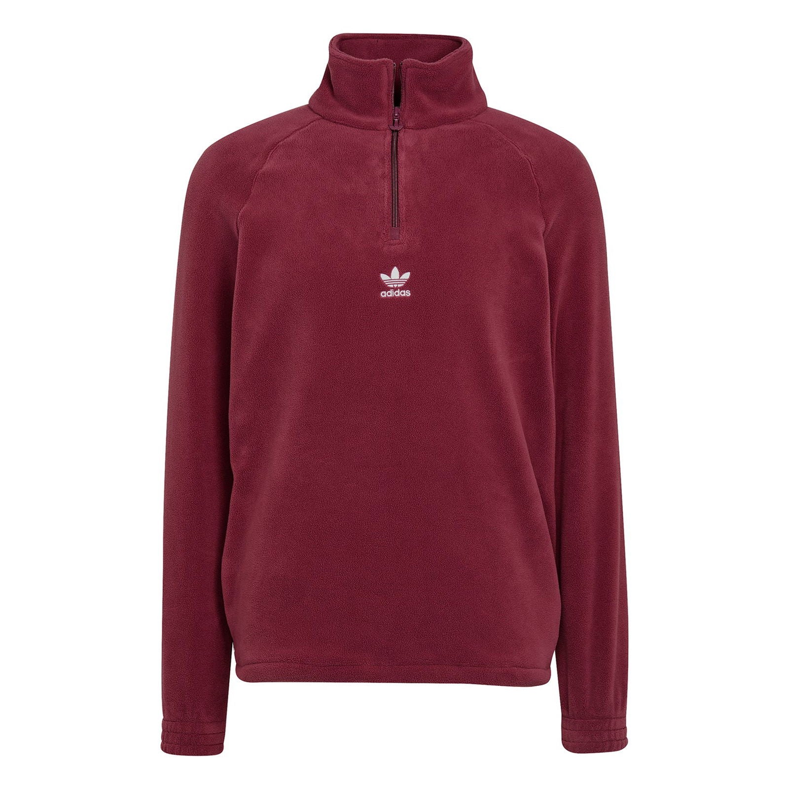 adidas Originals Polar Half Zip Sweatshirt - Burgundy - ViaductClothing -  -  