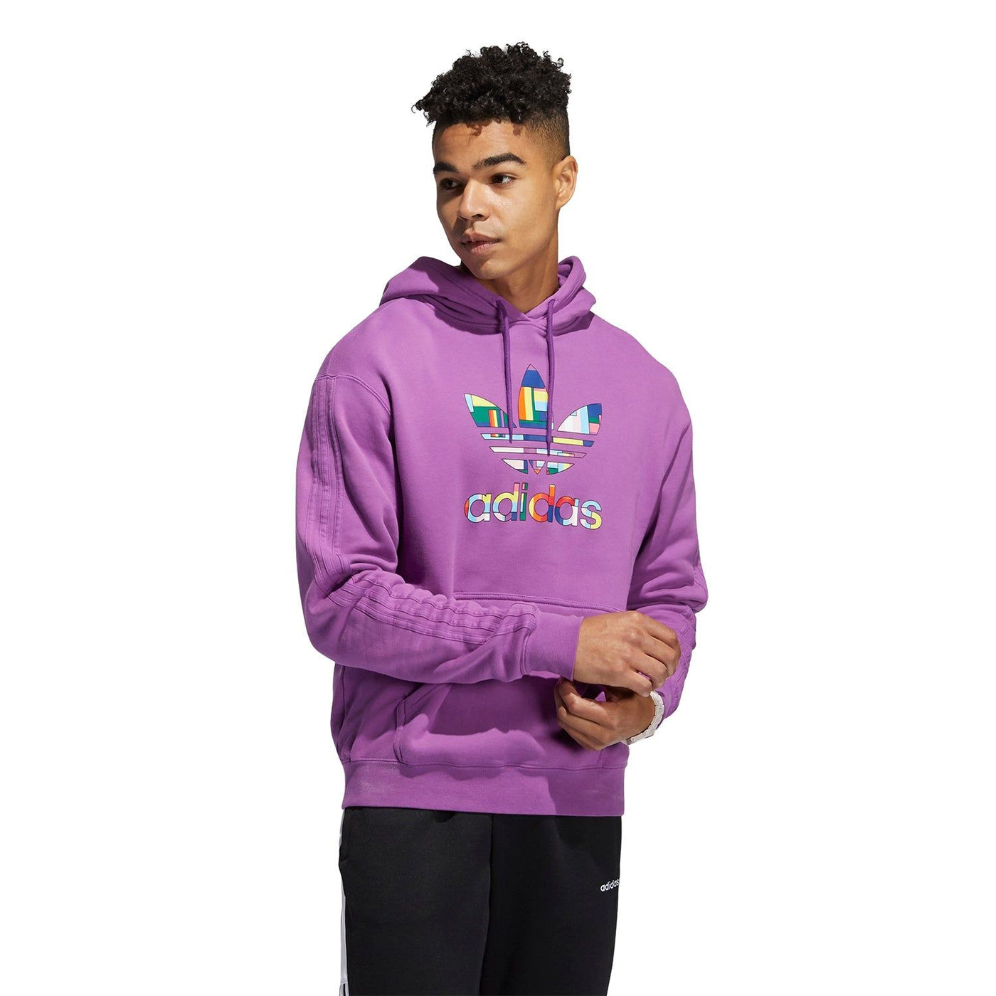 adidas Originals Pride Flag Fill Hoodie Purple GK8524 ViaductClothing