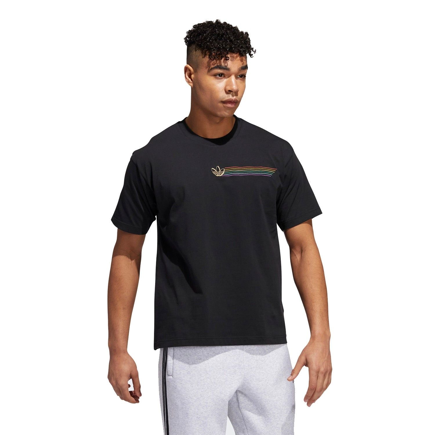 adidas Originals Pride Linear Tee - Black - ViaductClothing -  -  