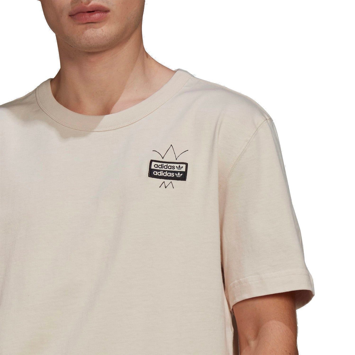 adidas Originals R.Y.V. Abstract Trefoil Tee - Beige - ViaductClothing -  -  
