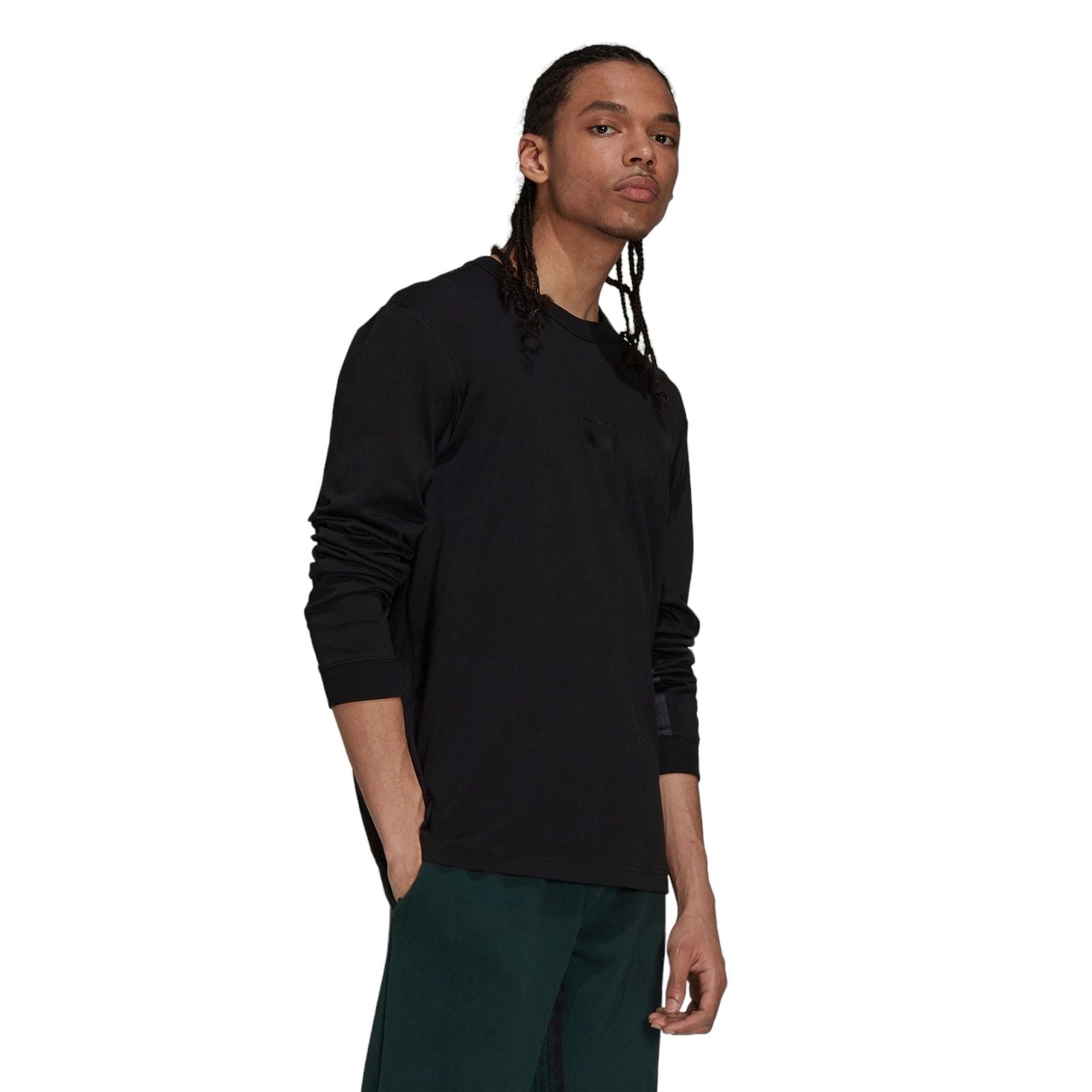 adidas Originals R.Y.V. Long Sleeve Logo T-Shirt - Black - ViaductClothing -  -  