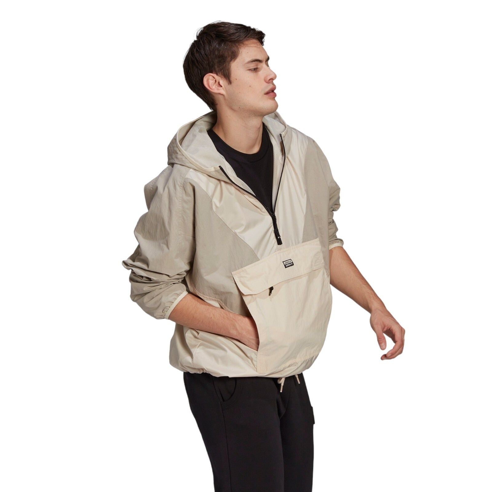adidas Originals R.Y.V. V-Line Woven Windbreaker - Beige - ViaductClothing -  -  