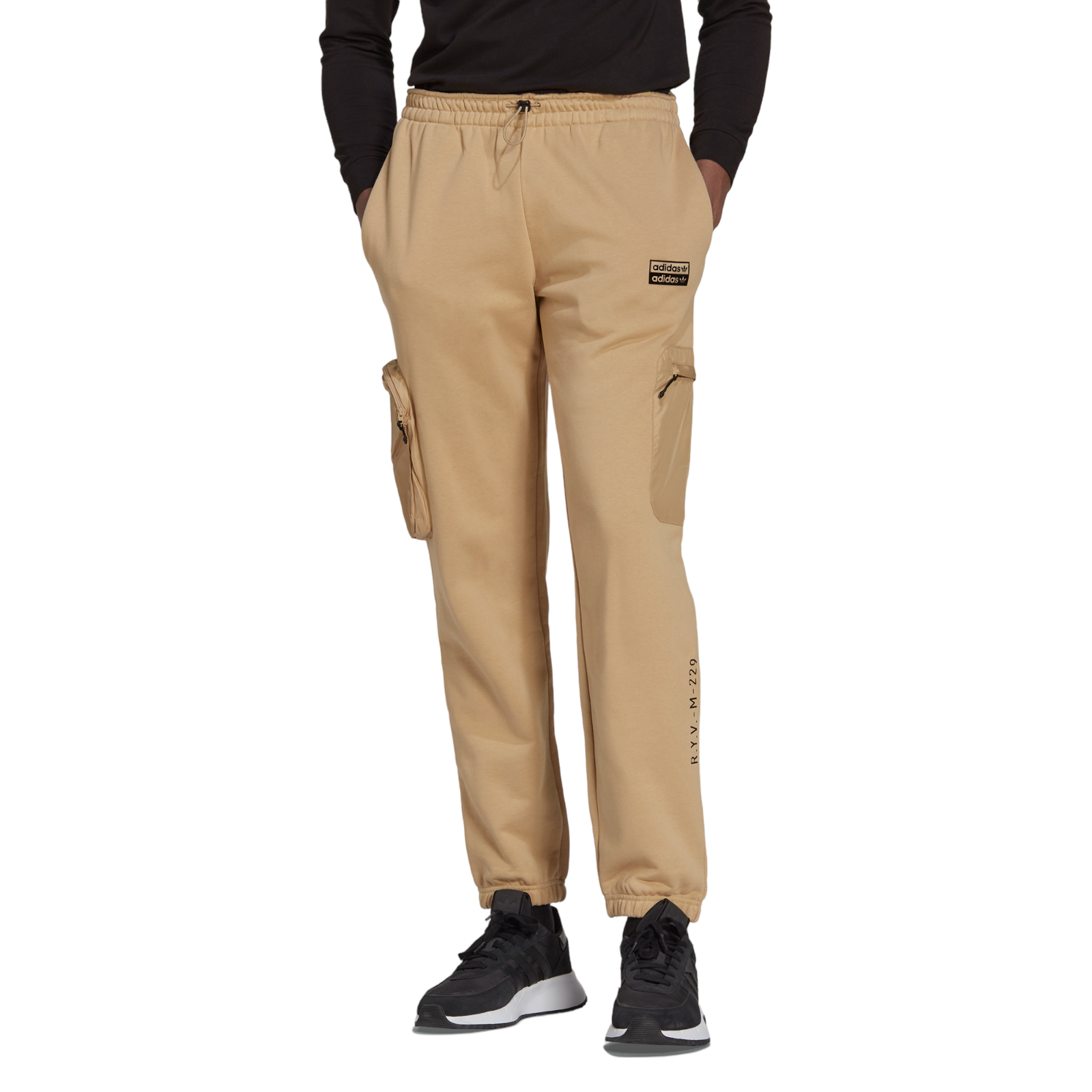 adidas Originals RYV Cuffed Cargo Sweat Pants - Beige - ViaductClothing -  -  