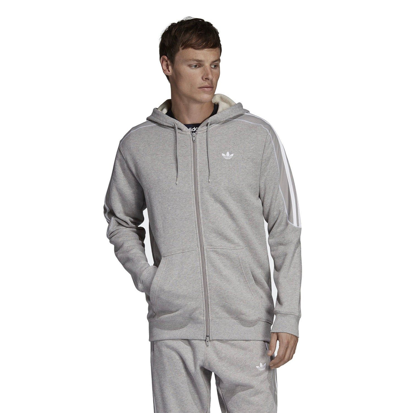 adidas Originals Radkin Full Zip Hoodie Grey ViaductClothing